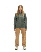 Load image into Gallery viewer, Men's Pony Long Sleeve Paneled Crewneck Sweatshirt A.P.C. x Brain Dead - Green/Grey