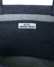 Load image into Gallery viewer, Logo Head Shopping Bag A.P.C. x Brain Dead - Denim/Yellow