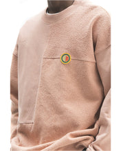 Load image into Gallery viewer, Global Works Split Panel Fleece &amp; Terry Crewneck Sweatshirt - Peach
