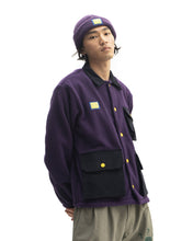 Load image into Gallery viewer, Sherpa Chore Coat - Purple/Navy
