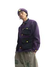 Load image into Gallery viewer, Sherpa Chore Coat - Purple/Navy
