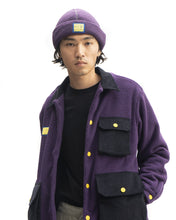 Load image into Gallery viewer, Sherpa Chore Coat - Purple/Navy
