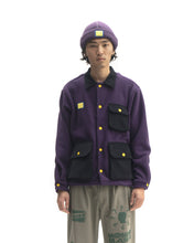 Load image into Gallery viewer, Sherpa Chore Coat - Purple/Navy
