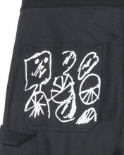 Load image into Gallery viewer, Hard/Software Velcro Printed Carpenter Pant - Black
