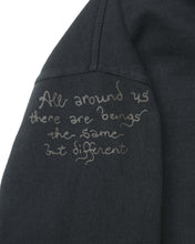 Load image into Gallery viewer, Tonal Type Print Hooded Sweatshirt Hoodie - Black
