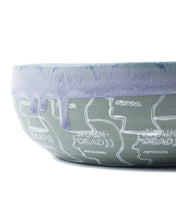 Load image into Gallery viewer, Drip Dipped Logo Head Ekua Ceramic Bowl - Green/Purple

