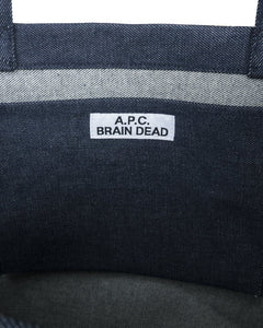 Logo Head Shopping Bag A.P.C. x Brain Dead - Denim/Yellow