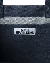 Load image into Gallery viewer, Logo Head Tote Bag A.P.C. x Brain Dead - Denim/White

